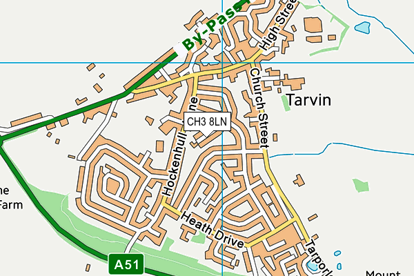 CH3 8LN map - OS VectorMap District (Ordnance Survey)