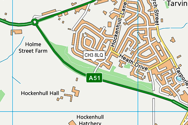 CH3 8LQ map - OS VectorMap District (Ordnance Survey)