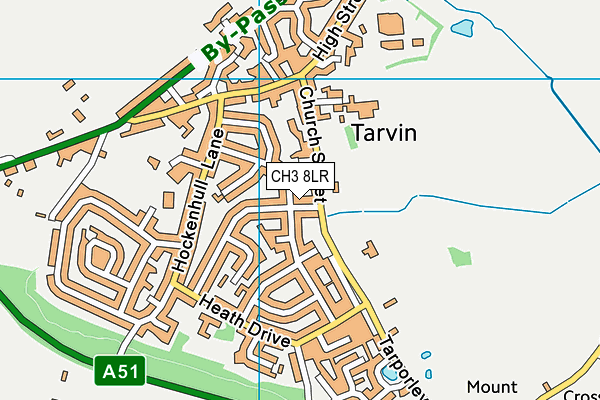 CH3 8LR map - OS VectorMap District (Ordnance Survey)