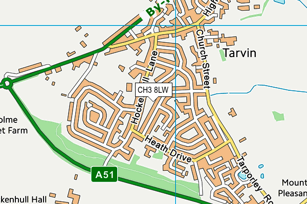 CH3 8LW map - OS VectorMap District (Ordnance Survey)