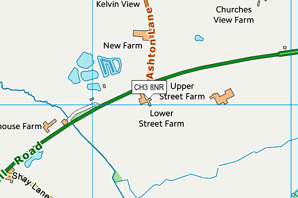 CH3 8NR map - OS VectorMap District (Ordnance Survey)