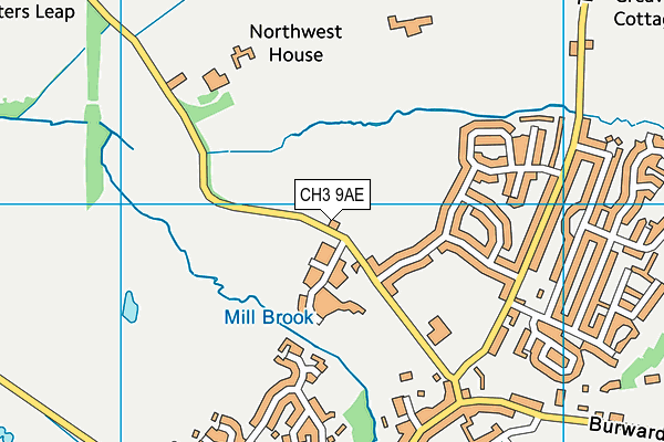 CH3 9AE map - OS VectorMap District (Ordnance Survey)