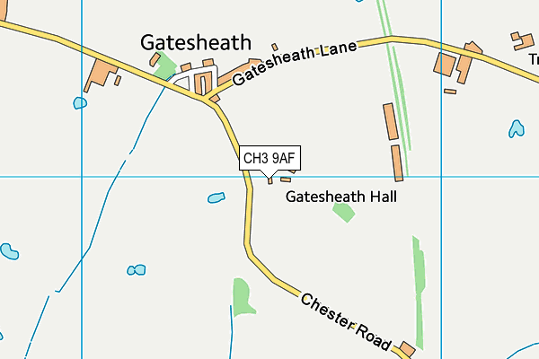 CH3 9AF map - OS VectorMap District (Ordnance Survey)