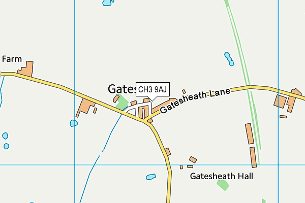 CH3 9AJ map - OS VectorMap District (Ordnance Survey)