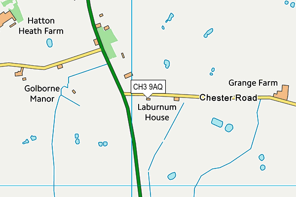 CH3 9AQ map - OS VectorMap District (Ordnance Survey)