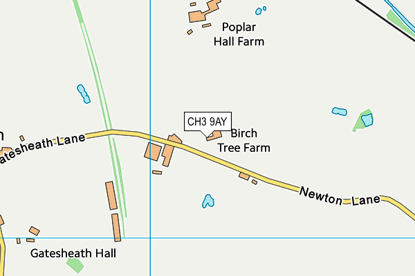 CH3 9AY map - OS VectorMap District (Ordnance Survey)