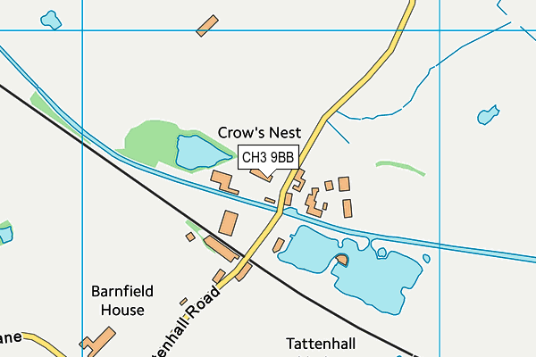 CH3 9BB map - OS VectorMap District (Ordnance Survey)