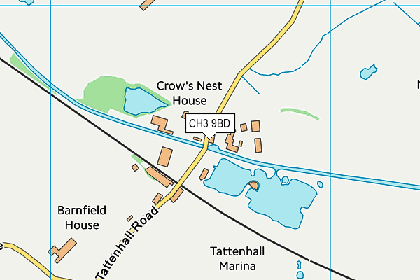 CH3 9BD map - OS VectorMap District (Ordnance Survey)