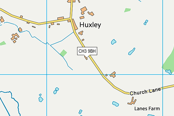 Huxley CofE Primary School map (CH3 9BH) - OS VectorMap District (Ordnance Survey)