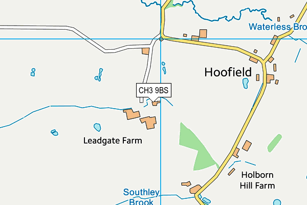 CH3 9BS map - OS VectorMap District (Ordnance Survey)