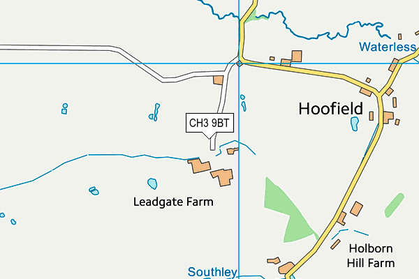 CH3 9BT map - OS VectorMap District (Ordnance Survey)