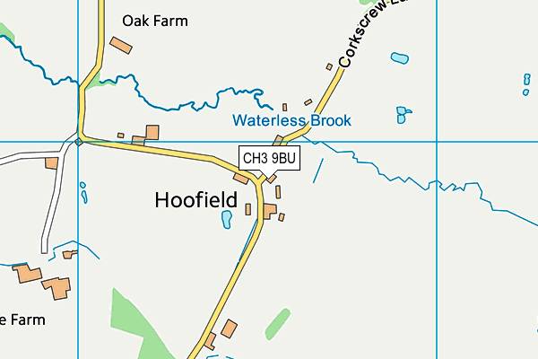 CH3 9BU map - OS VectorMap District (Ordnance Survey)