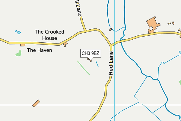 CH3 9BZ map - OS VectorMap District (Ordnance Survey)