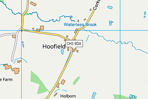 CH3 9DA map - OS VectorMap District (Ordnance Survey)