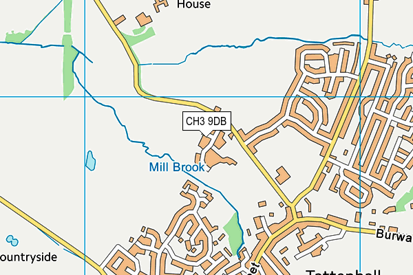 CH3 9DB map - OS VectorMap District (Ordnance Survey)