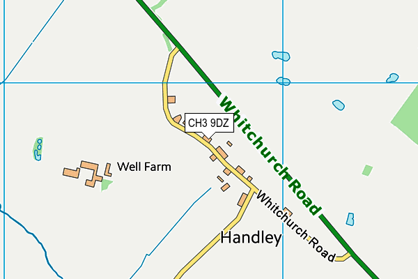 CH3 9DZ map - OS VectorMap District (Ordnance Survey)