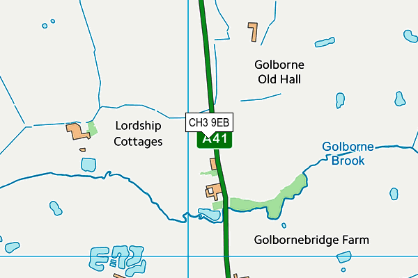 CH3 9EB map - OS VectorMap District (Ordnance Survey)