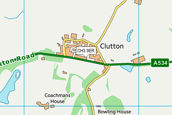 Clutton Church of England Primary School map (CH3 9ER) - OS VectorMap District (Ordnance Survey)