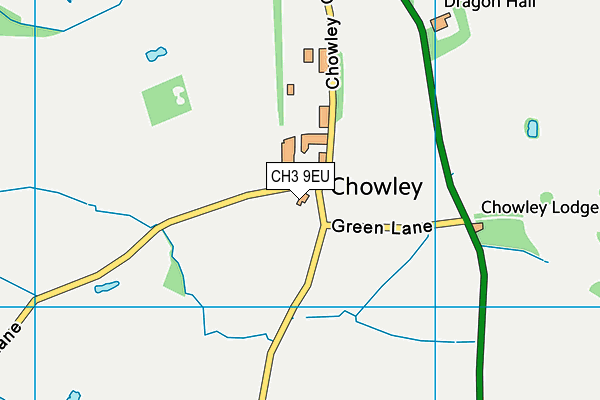 CH3 9EU map - OS VectorMap District (Ordnance Survey)