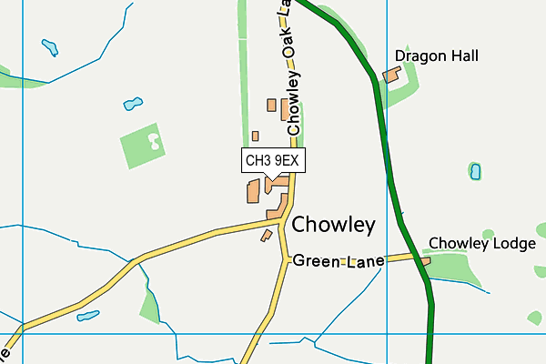 CH3 9EX map - OS VectorMap District (Ordnance Survey)