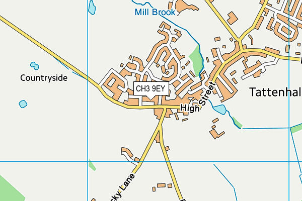 CH3 9EY map - OS VectorMap District (Ordnance Survey)