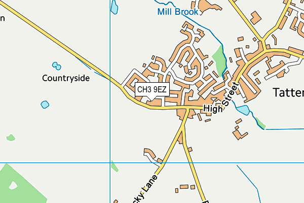 CH3 9EZ map - OS VectorMap District (Ordnance Survey)