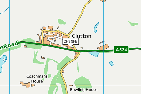 CH3 9FB map - OS VectorMap District (Ordnance Survey)