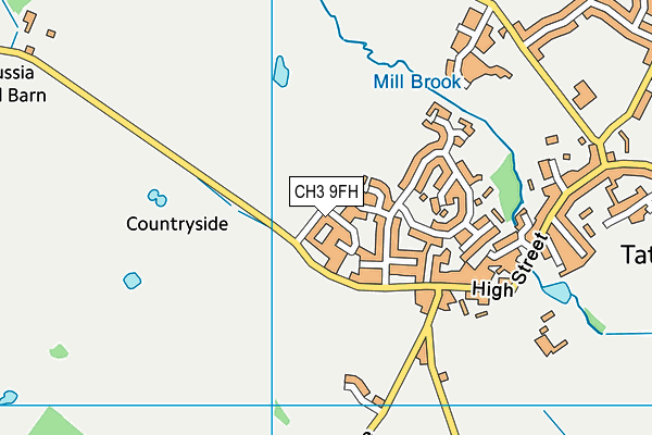CH3 9FH map - OS VectorMap District (Ordnance Survey)