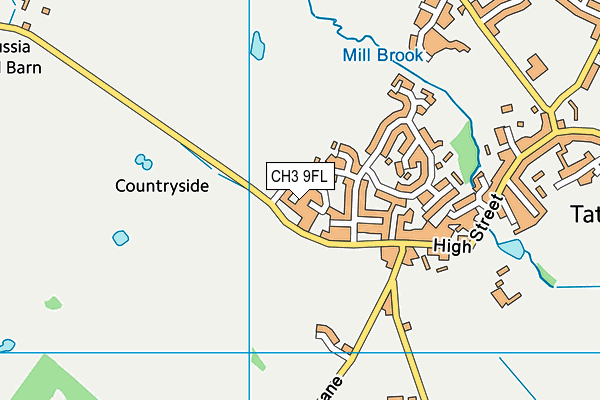 CH3 9FL map - OS VectorMap District (Ordnance Survey)