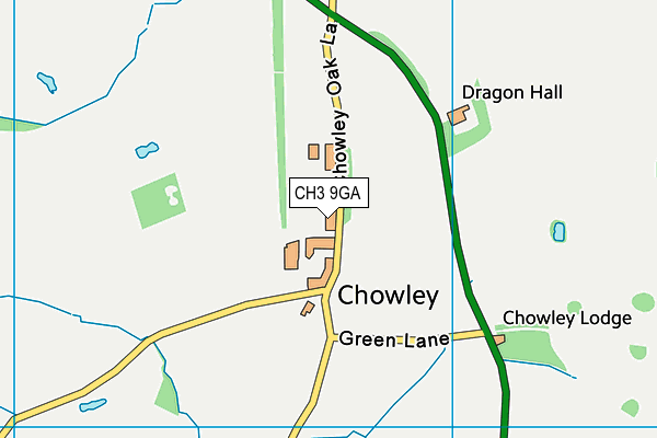 CH3 9GA map - OS VectorMap District (Ordnance Survey)