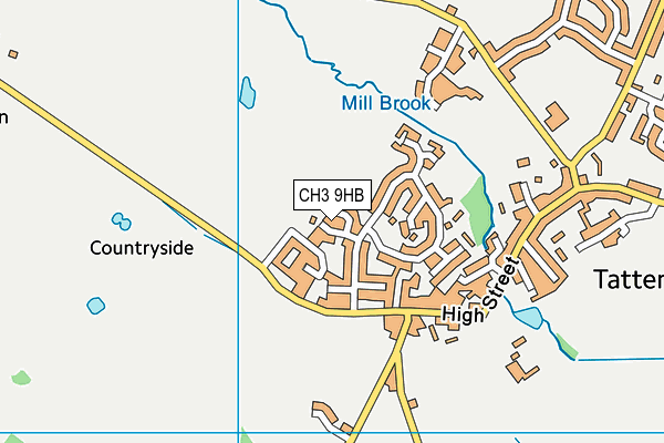 CH3 9HB map - OS VectorMap District (Ordnance Survey)