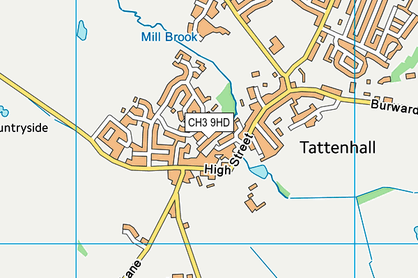 CH3 9HD map - OS VectorMap District (Ordnance Survey)