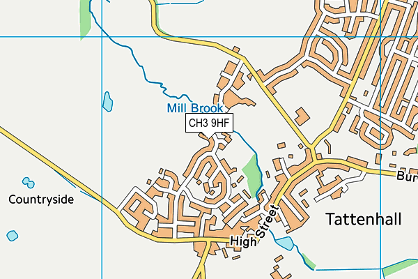 CH3 9HF map - OS VectorMap District (Ordnance Survey)