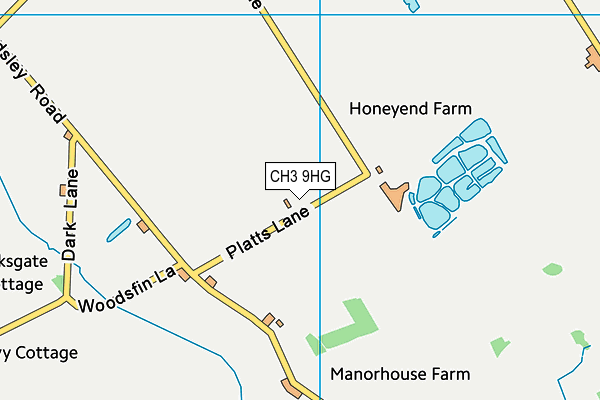 CH3 9HG map - OS VectorMap District (Ordnance Survey)