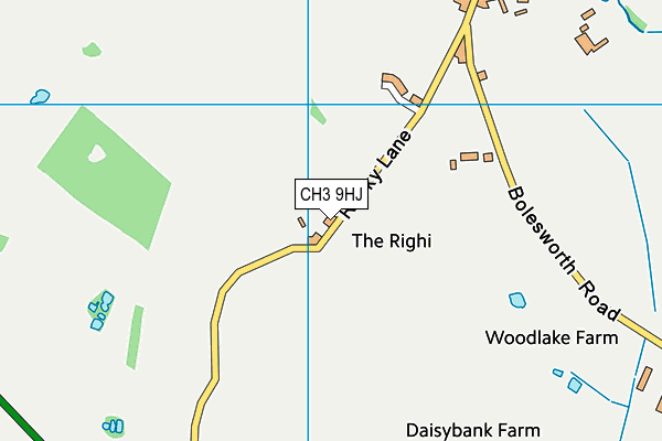 CH3 9HJ map - OS VectorMap District (Ordnance Survey)