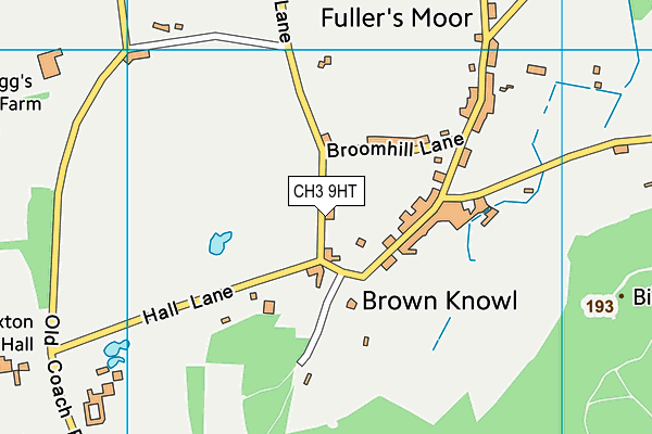 CH3 9HT map - OS VectorMap District (Ordnance Survey)