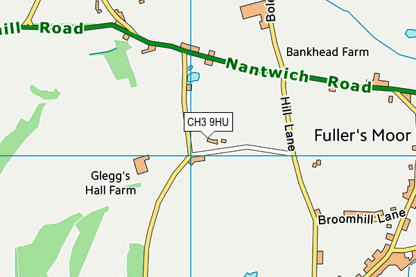 CH3 9HU map - OS VectorMap District (Ordnance Survey)