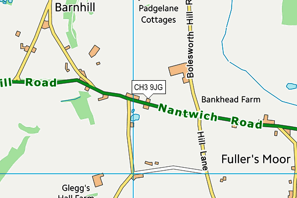 CH3 9JG map - OS VectorMap District (Ordnance Survey)