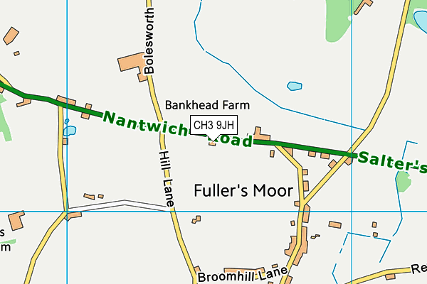 CH3 9JH map - OS VectorMap District (Ordnance Survey)