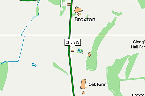 CH3 9JS map - OS VectorMap District (Ordnance Survey)