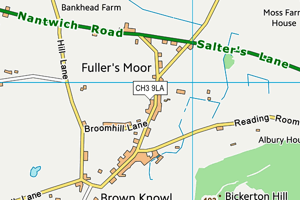 CH3 9LA map - OS VectorMap District (Ordnance Survey)