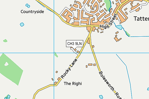 CH3 9LN map - OS VectorMap District (Ordnance Survey)