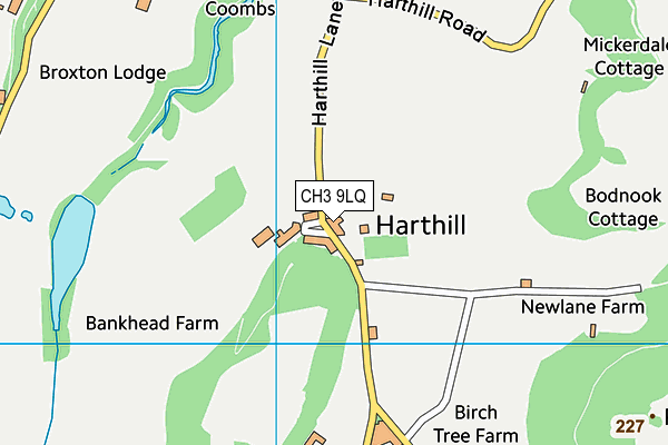 CH3 9LQ map - OS VectorMap District (Ordnance Survey)