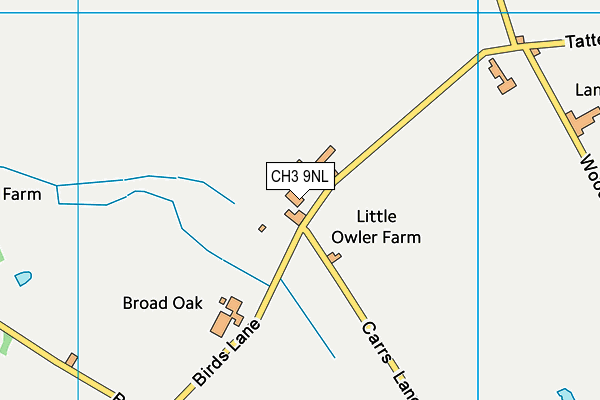 CH3 9NL map - OS VectorMap District (Ordnance Survey)