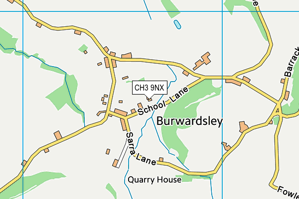 CH3 9NX map - OS VectorMap District (Ordnance Survey)