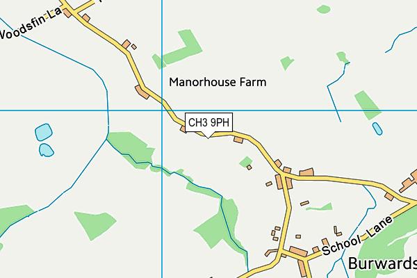 CH3 9PH map - OS VectorMap District (Ordnance Survey)