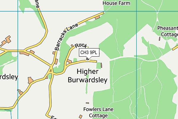 CH3 9PL map - OS VectorMap District (Ordnance Survey)