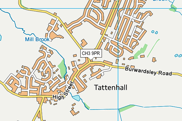 CH3 9PR map - OS VectorMap District (Ordnance Survey)