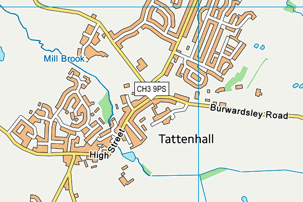 CH3 9PS map - OS VectorMap District (Ordnance Survey)