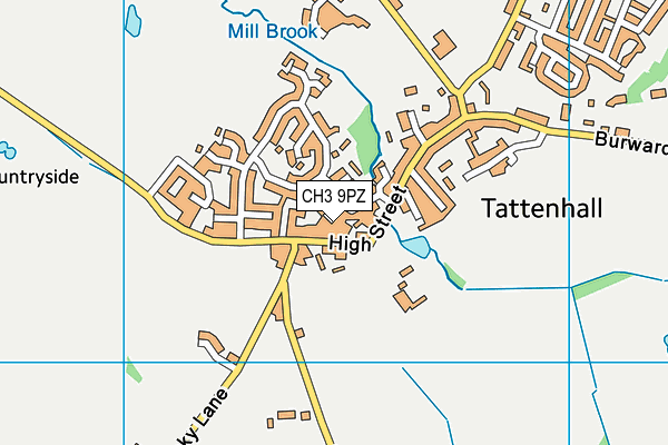 CH3 9PZ map - OS VectorMap District (Ordnance Survey)